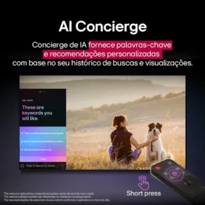 Smart TV LG OLED AI B5 4K 55 polegadas 2025 Processador α9 AI Ger 8 webOS 25 Cores Perfeitas. - Imagem 5
