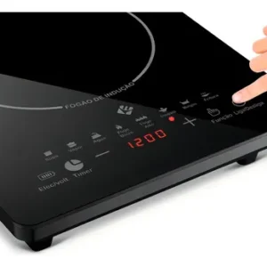 Cooktop De Indução 1 Boca Preto Com Trava De Segurança Painel Touch Screen - Imagem 3