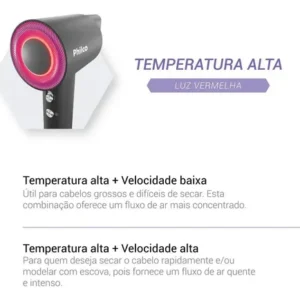 Secador De Cabelos Philco 4 Temperaturas 1600W Psc3600 - Imagem 7