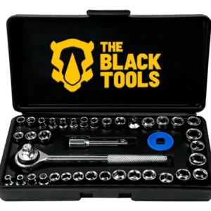 Kit Jogo De Ferramentas 129 Peças Com Jogo De 40 Soquetes Chaves E Kit 300 Peças Brocas E Buchas The Black Tools - Imagem 4