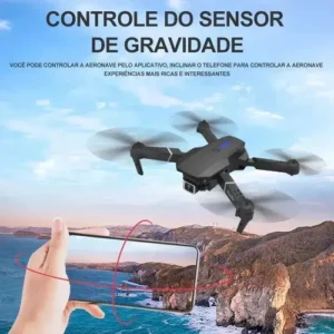 Mini Drone E88 Pro Com Câmera Dupla Wifi Com Case 2 Baterias + Ligenai Jozy Mini Controle Remoto Drone 2.4 Ghz - Imagem 10