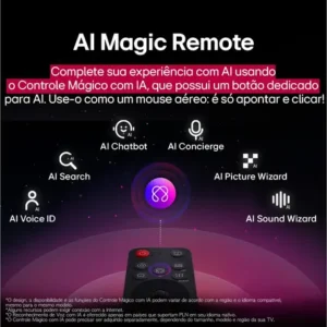 Smart TV LG UHD AI UA85 50 polegadas HDR10 Pro Processador α7 AI Ger 8 webOS 25 - Imagem 8