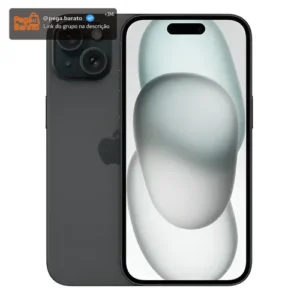 Apple iPhone 15 (256 GB) - Preto - Distribuidor Autorizado - Imagem 1