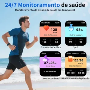 Smartwatch PEJE ZW03 Tela AMOLED 2.13" 2 Pulseiras À Prova d'Água Bluetooth Chamadas 120+ Modos Esportivos Masculino Feminino Android iOS - Imagem 6