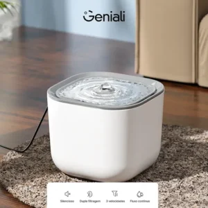 Fonte Bebedouro Gatos Cães Automático Filtra A Água Geniali Cor Branco - Imagem 5