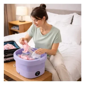 Mini Máquina De Lavar Roupa Centrífuga 11l Portátil Bivolt Roxo/verde - Imagem 4
