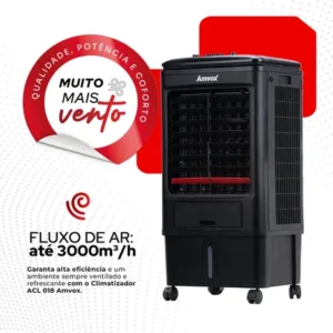Climatizador De Ar Amvox Umidifica E Ventila 18l Preto - Imagem 11