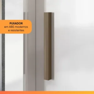 Guarda Roupas Casal 3 Portas Correr 2 Gavetas França Andirá Branco - Imagem 6