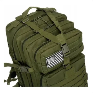 Mochila tática de camuflagem 50 litros CHL patch militar verde - Imagem 4