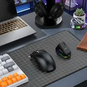 Mouse Gamer X11 Attack Shark Tri Mode 22000dpi Paw3311 Dock Cor Preto - Imagem 8