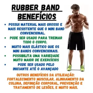 Kit 4 Rubber Band Mini Faixa Elástica Pilates Fisio Treino - Imagem 6