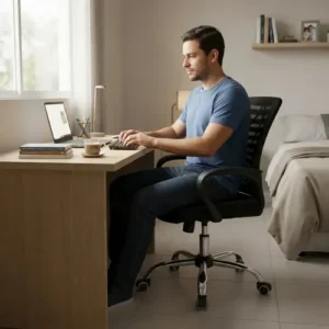 Cadeira De Escritório Esteirinha Mesh Giratória E Ergonômica - Imagem 10