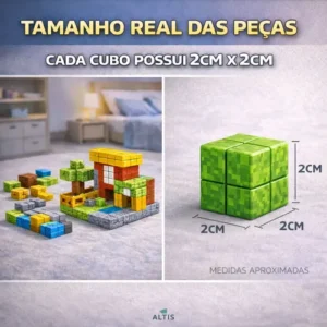 Kit 100 Blocos Magnéticos De Montar Construção Brinquedo - Imagem 10