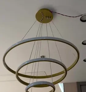Lustre Led Sala Moderno 60w, 3 Arcos Pendente Luminária Teto - Imagem 12