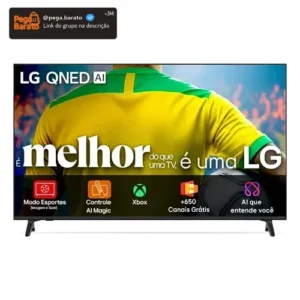 Smart TV 4K 75" LG QNED73 Portal de Games Processador AI α7 Ger8 4K Super Upscaling Google Cast Integrado Controle AI Magic WebOS 25 Modo Esportes Alerta de Esportes - Imagem 1