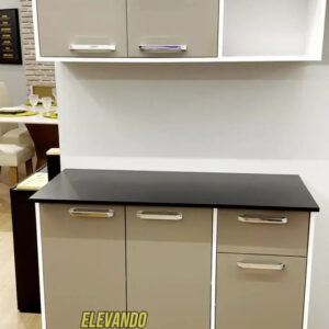 Armário de Cozinha Compacta Xangai Multimóveis VM2840 Branco/Lacca Fumê - Imagem 2