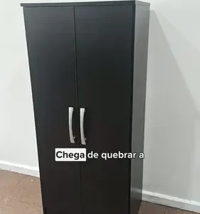 Armário Multiuso 2 Portas Preto Regente - Imagem 2
