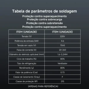 Máquina Inversora Solda Portatil Mma Eletrodo 220v Acessório - Imagem 11