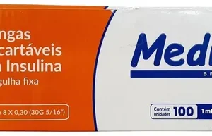 Seringa Insulina Medix 1ml Agulha Fina 8x0,3mm 30g 100 Unid - Imagem 7