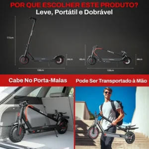 Oimotoo Patinete Scooter Elétrico 350w Dobrável C/bluetooth - Imagem 12