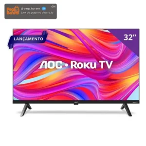 Smart Tv 32 Hd Aoc Tv 32s5045/78g Hdmi 1 Usb Wifi Roku - Imagem 1