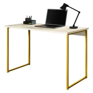 Escrivaninha Industrial 110cm Mesa Estudo Aparador Pés Aço - Imagem 6