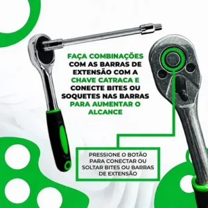 Kit 46 Chave Catraca Jogo De Soquetes Allen Torx Ferramentas - Imagem 4
