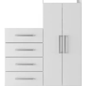 Cômoda Paris 2 Portas 4 Gavetas Branco - Panorama Móveis - Imagem 3