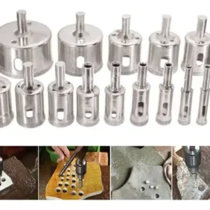 Jogo Com 15 Brocas Diamantadas 6-50mm Vidro Ceramica Piso MFL - Imagem 5