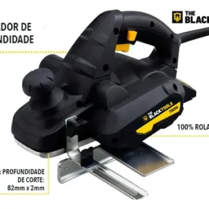 Plaina Elétrica Manual Para Madeira Bfp780 The Black Tools 780w 16500rpm - Imagem 5