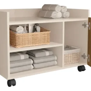 Organizador Gabinete Para Banheiro Lavabo Com Rodízio Gaveta - Imagem 11