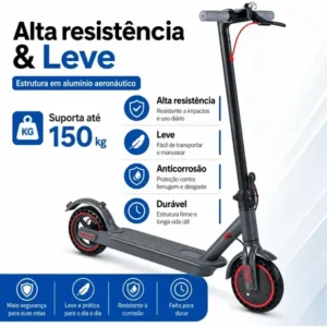 Patinete Elétrico Com Amortecedor E App Gps Bateria Dobrável - Imagem 4