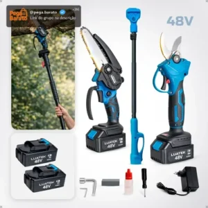 Kit Motoserra Tesoura Eletrica De Poda + Extensor 2 Metros - Imagem 1