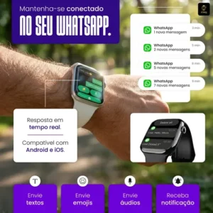 Smartwatch Microwear S11 Pro AMOLED 47mm GPS NFC WhatsApp Preto SMARTWATCH ADVANCED PRO - Imagem 7
