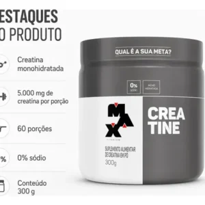 Creatina 300g Monohidratada Max Titanium - Imagem 6