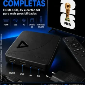 Smart Box 4K Android Tv Transforme Sua Tv Em Smart 2 Gb RAM 16 GB de Armazenamento Android Netflix Prime Video Play Store - Imagem 6