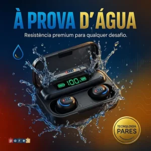 Fone De Ouvido Sem Fio Bluetooth F9-5 Pares Som Imersivo Powerbank Moderno Bateria Longa Duração Academia Compativel Com Todos Celulares - Imagem 8