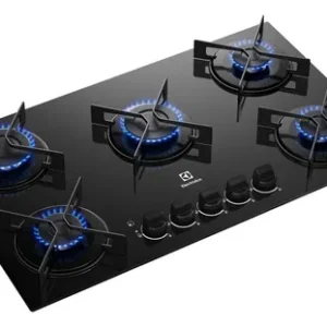 Cooktop 5 Bocas a Gás Electrolux Mesa de Vidro Efficient Grade de Aço Fosco (KE5GR) Bivolt - Imagem 5