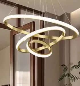 Lustre Led Sala Moderno 60w, 3 Arcos Pendente Luminária Teto - Imagem 2