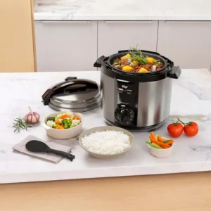 Panela de Pressão Elétrica WAP Wppe2 5 Llitro Antiaderente 900W Inox e Preta - Imagem 5