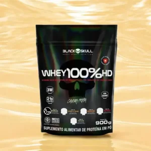 Whey 100% Hd Refil Black Skull - 900g (wpc, Wpi E Wph) Sabor Baunilha - Imagem 4