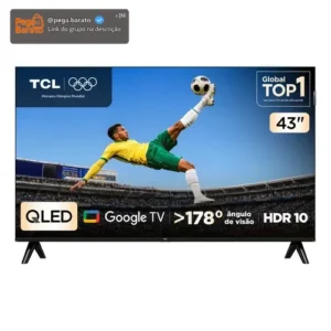 Smart TV TCL 43 Polegadas Full HD QLED S5K WiFi Bluetooth Google TV 2 HDMI HDR10 Dolby Audio 43S5K - Imagem 1