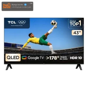 Smart TV TCL 43 Polegadas Full HD QLED S5K WiFi Bluetooth Google TV 2 HDMI HDR10 Dolby Audio 43S5K - Imagem 1