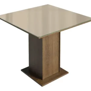 Sala De Jantar Estofada Madesa Evelin Mesa Tampo Vidro Com 4 Cadeiras Cor Rustic/Crema/Imperial MDJA0401037GSIM - Imagem 12