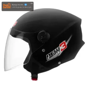 Capacete Moto Cor Preto-fosco PROTORK NEW LIBERTY T58 - Imagem 1