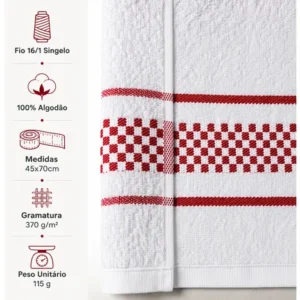 Kit 10 Panos De Prato Algodão Pano De Copa Atoalhado - Imagem 9