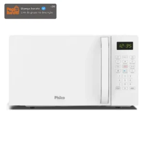 Micro-ondas Philco 20L Branco Pintura Limpa Fácil PMO23B - Imagem 1