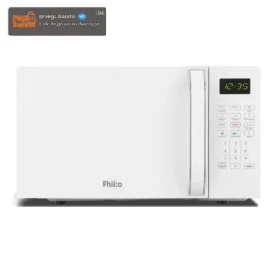 Micro-ondas Philco 20L Branco Pintura Limpa Fácil PMO23B - Imagem 1