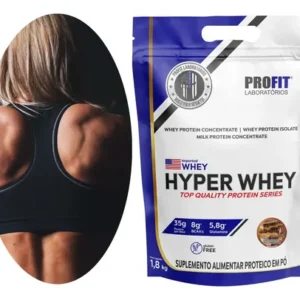 Hyper Whey Protein 1,8kg Isolado E Concentrado - Profit Labs Sabor Chocolate C/ Pasta De Amendoim - Imagem 3
