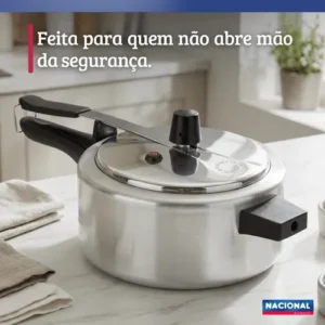 Panela De Pressão Fechamento Interno 3l Polido Nacional - Imagem 3